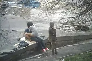 Baszás a híd alatt. nagy szőrős pinák